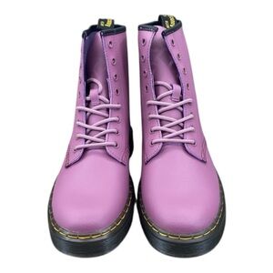 Dr. Martens 1460 Leather Lace Up Combat Boots Women's Size 8 Matte Purple